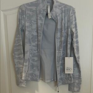 Gray Camo Zip-Up Jacket